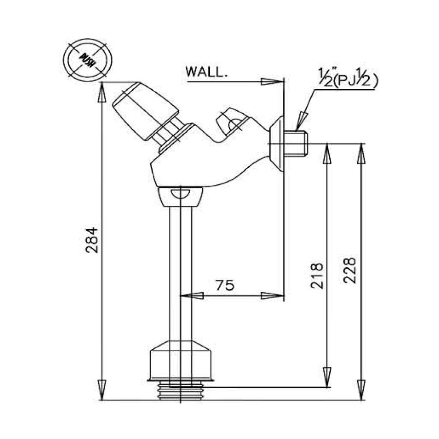 Van xả nhấn tiểu nam COTTO CT474N(P)(HM)