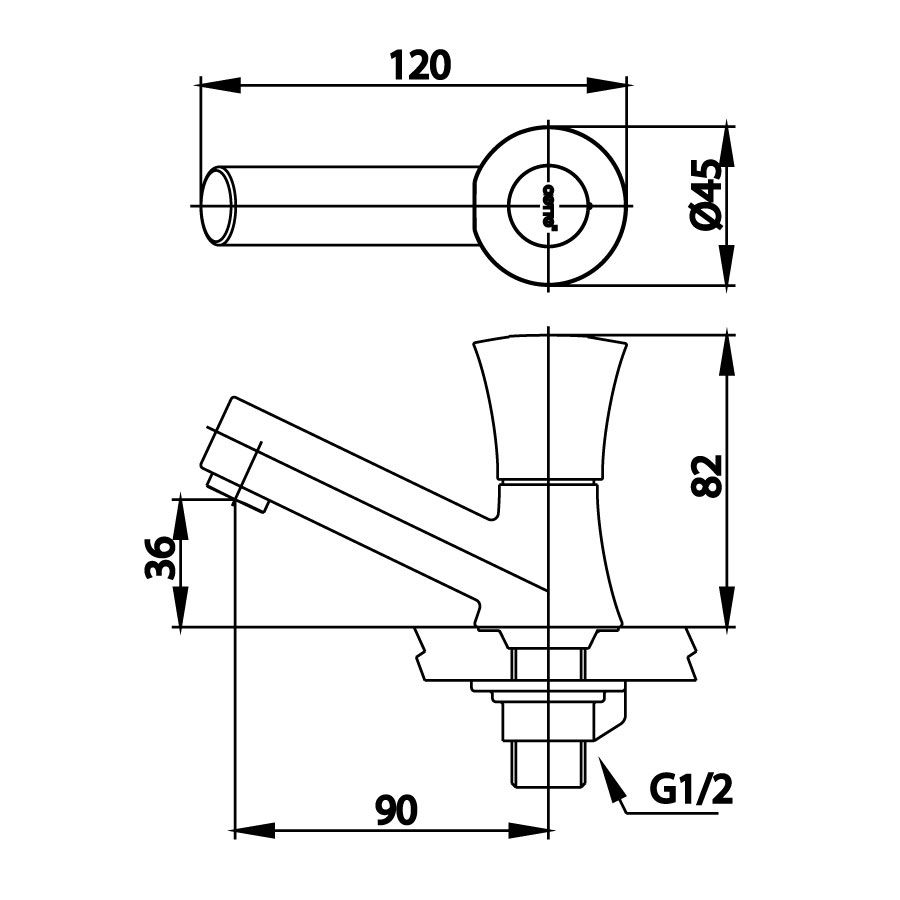 Vòi chậu lavabo COTTO CT1091C26(HM) nước lạnh Villa