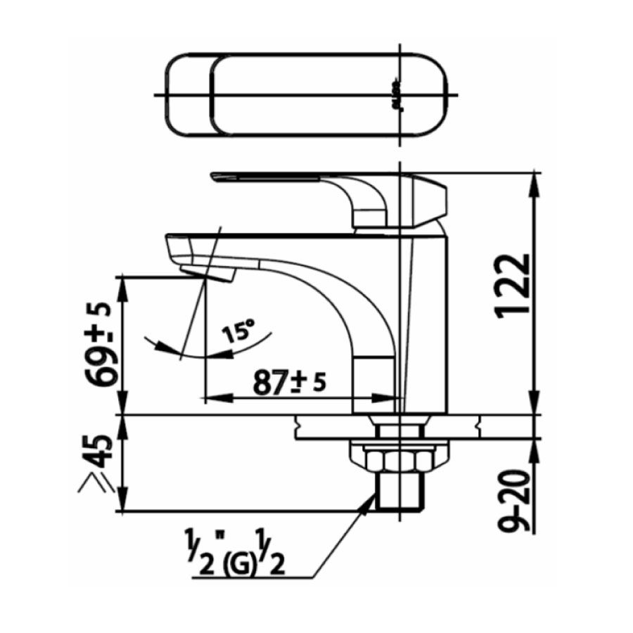 Vòi chậu lavabo COTTO CT1131A(HM) nước lạnh Scirocco