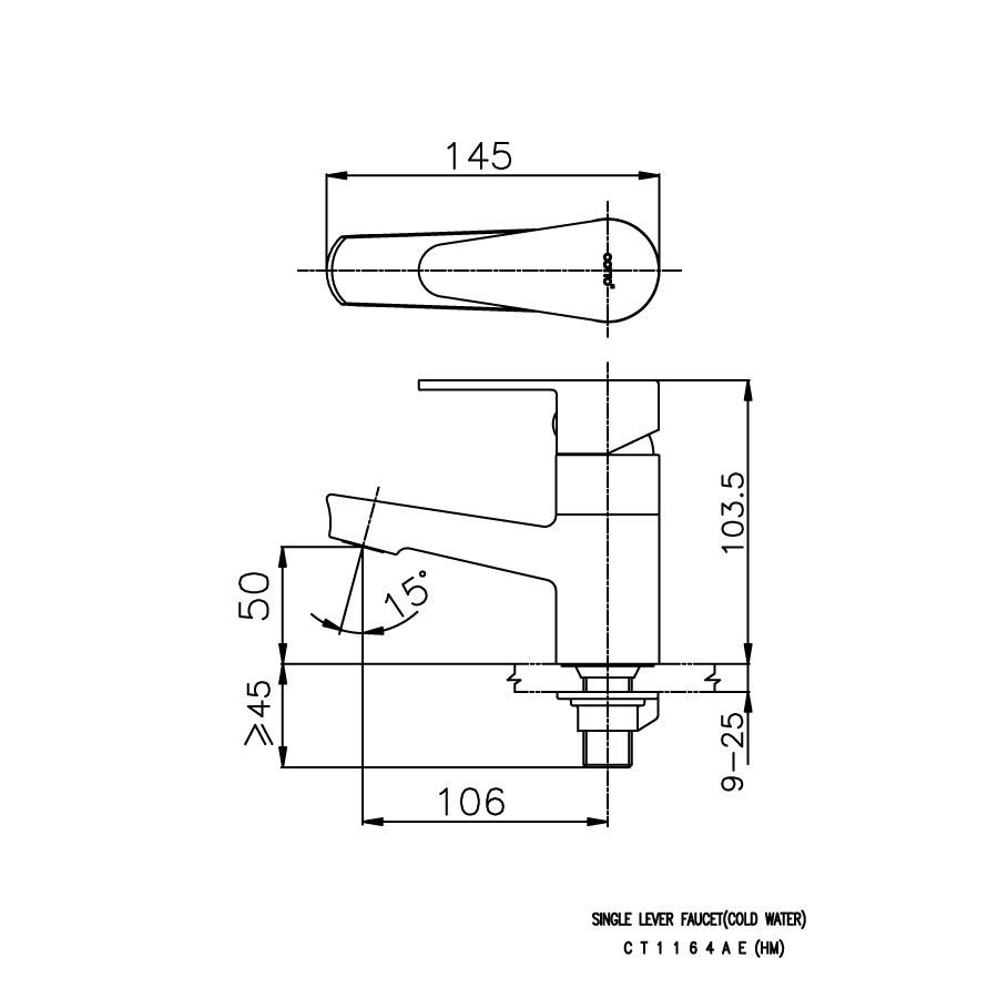 Vòi chậu lavabo COTTO CT1164AE lạnh Next I