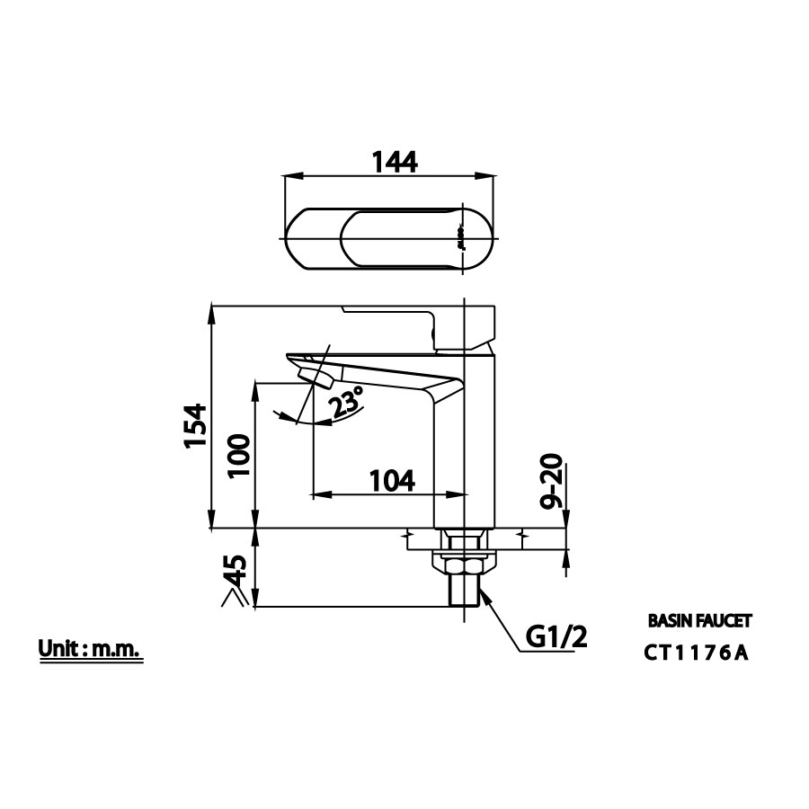 Vòi chậu lavabo COTTO CT1176A lạnh Waltz