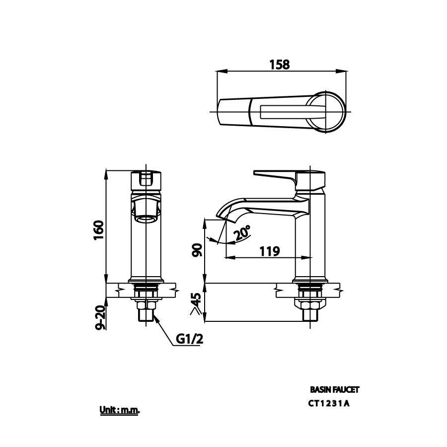 Vòi chậu lavabo COTTO CT1231A lạnh Linio