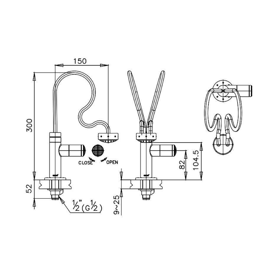 Vòi chậu lavabo COTTO CT139C25ST nước lạnh Himmapan
