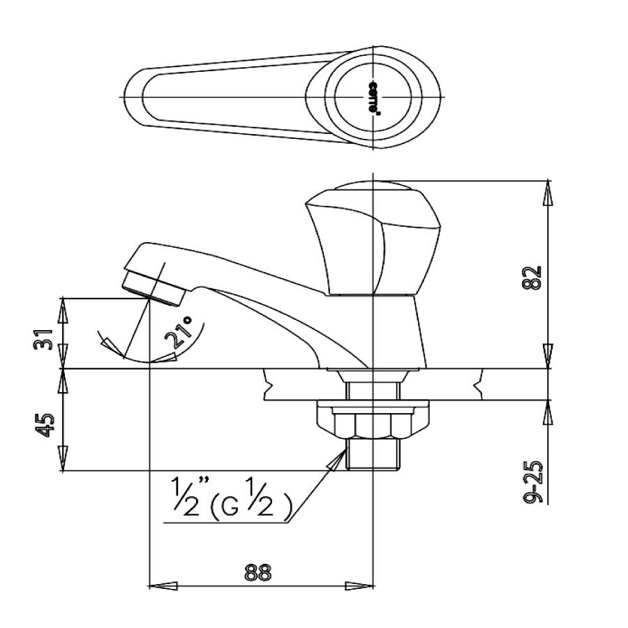 Vòi chậu lavabo COTTO CT160C11(HM) nước lạnh New Century