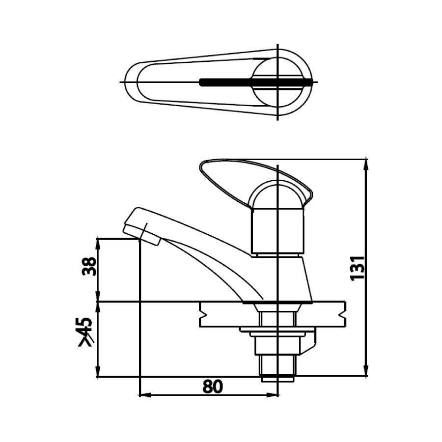 Vòi chậu lavabo COTTO CT162C36(HM) nước lạnh