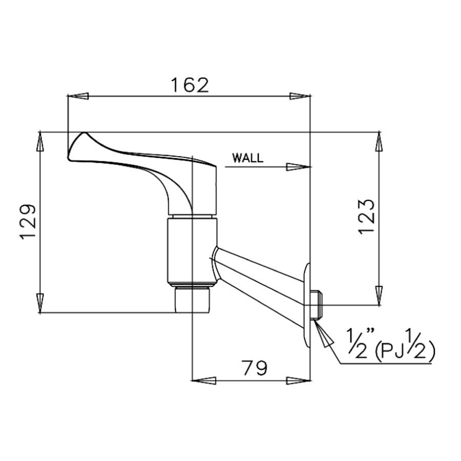 Vòi hồ COTTO CT171C10(HM) nước lạnh gắn tường Windy