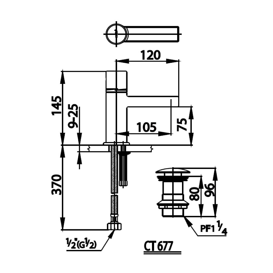Vòi chậu lavabo COTTO CT2261A nóng lạnh Linio