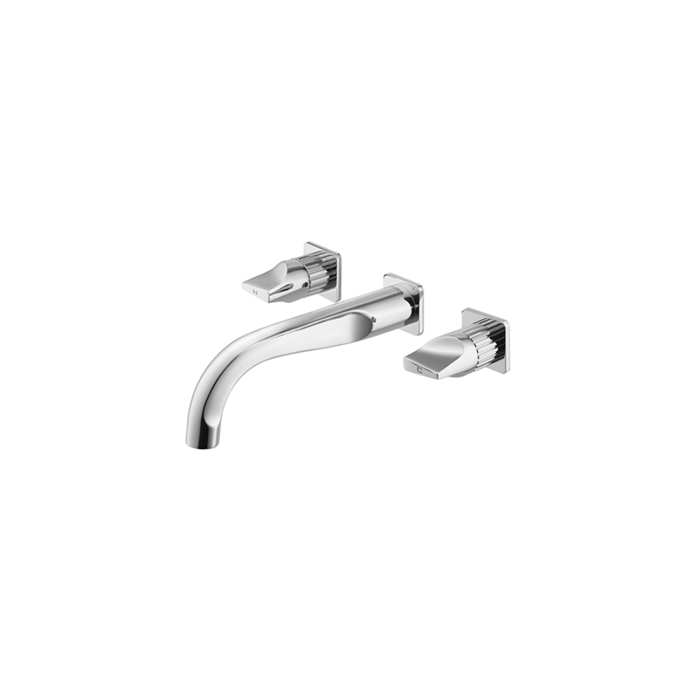 Vòi chậu lavabo COTTO CT2283C44 / BLGR / CG nóng lạnh gắn tường Crescent
