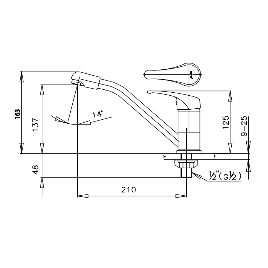 Vòi bếp COTTO CT188D lạnh Arona