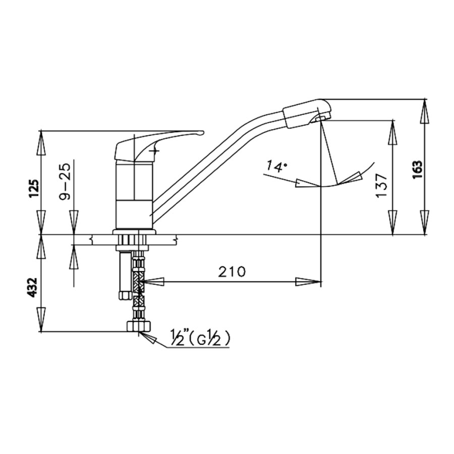 Vòi bếp COTTO CT288D nóng lạnh Arona