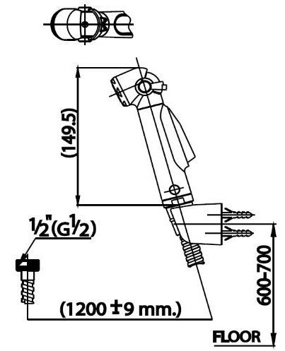 Vòi xịt vệ sinh COTTO CT980NK#CR(HM)