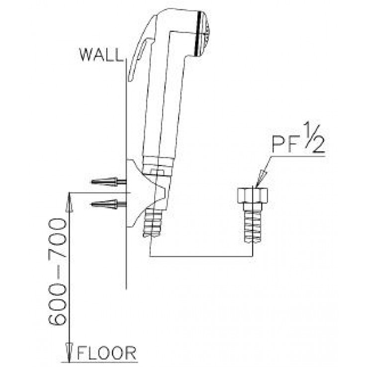 Vòi xịt vệ sinh COTTO CT992NK#CR(HM)