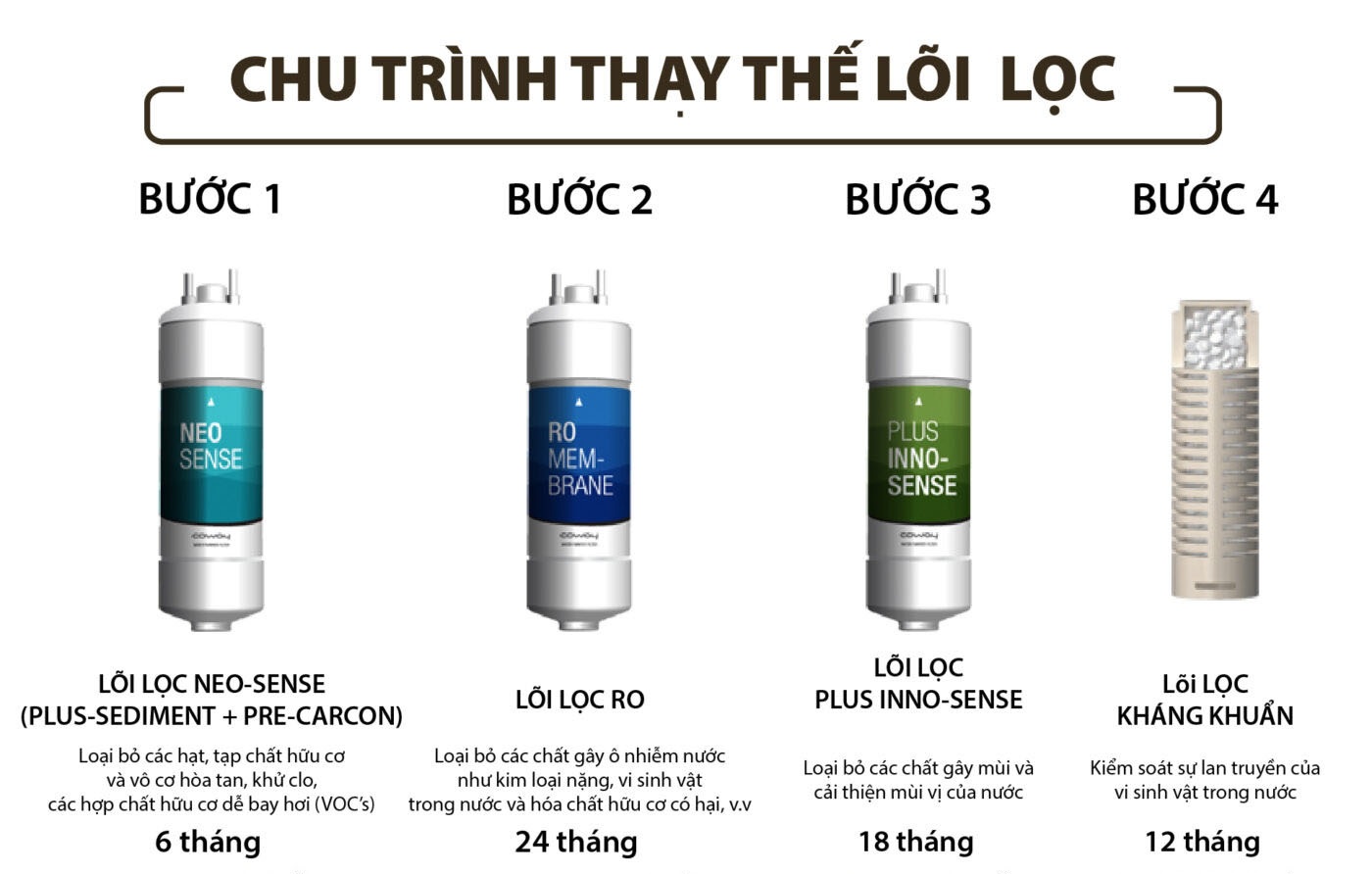 Máy lọc nước Coway Cinnamon P-6320R