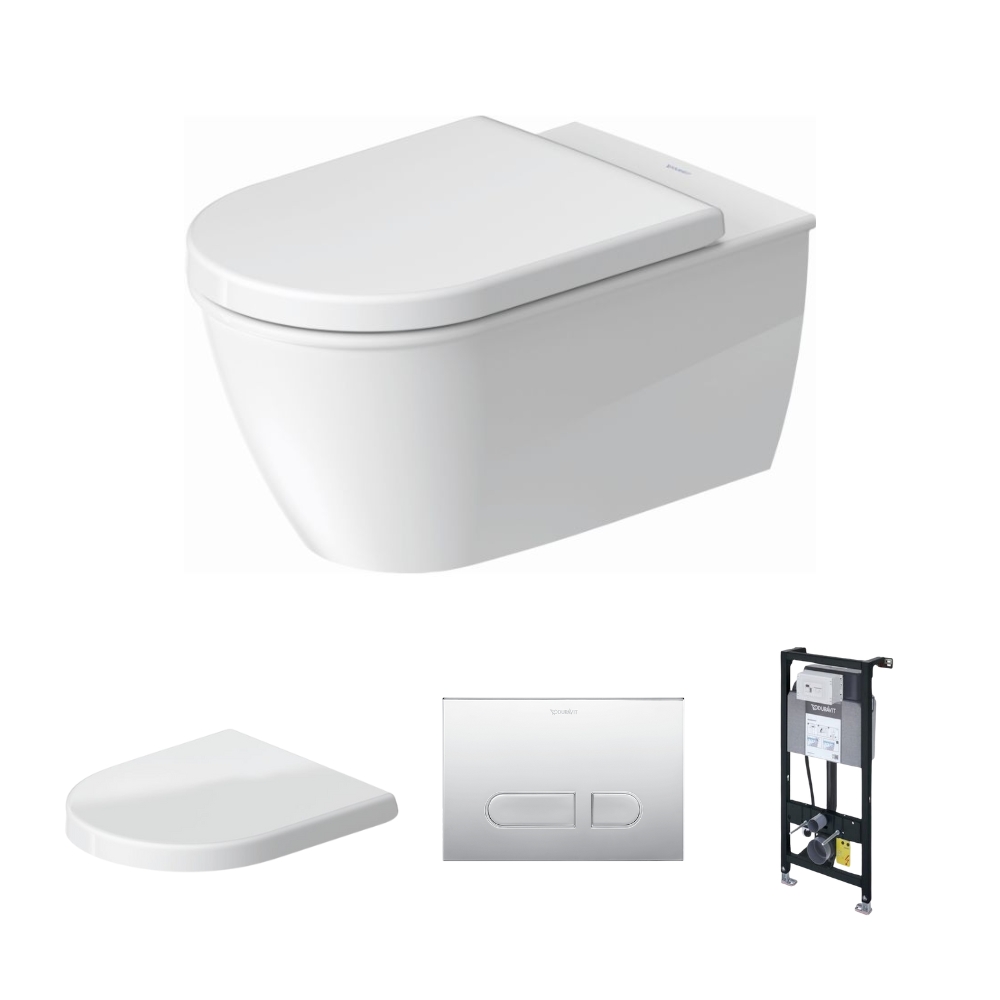 Bộ bồn cầu treo tường DARLING NEW Duravit 2544090000 + 0069890000 + WD1011000000 + WD5001021000