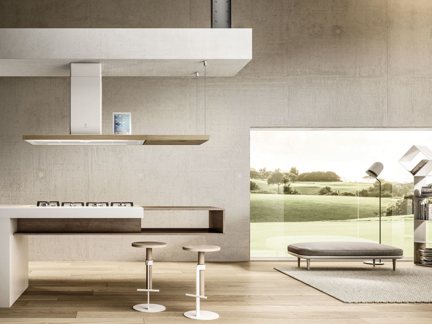 Máy hút mùi đảo ELICA BIO ISLAND WH/A/120X53 ROVERE