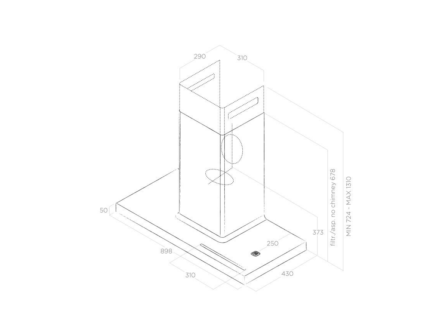 Máy hút mùi áp tường ELICA BIO WH/A/90 ROVERE