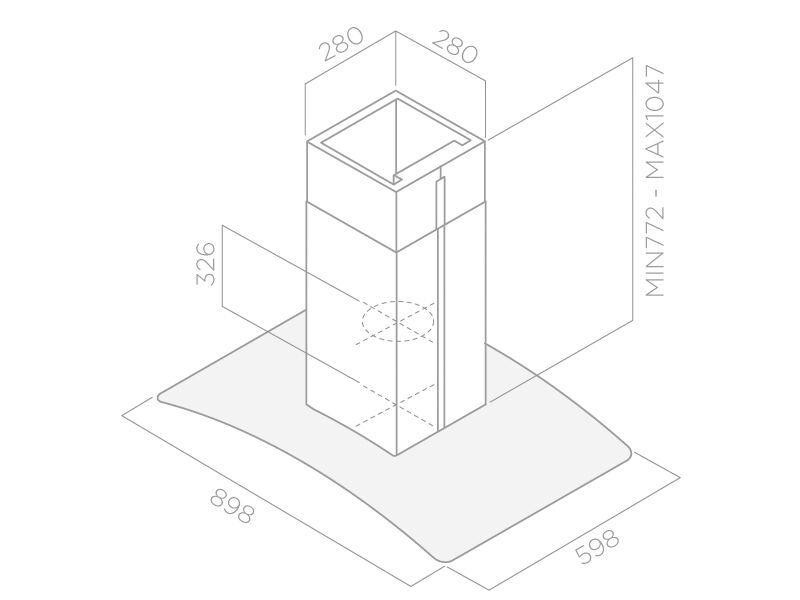 Máy hút mùi đảo ELICA CIRCUS PLUS ISLAND IX/A/90