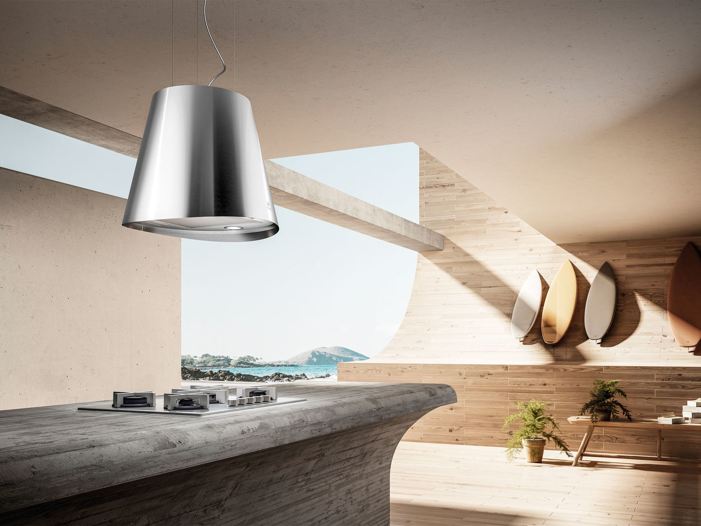 Máy hút mùi đảo đèn ELICA JUNO