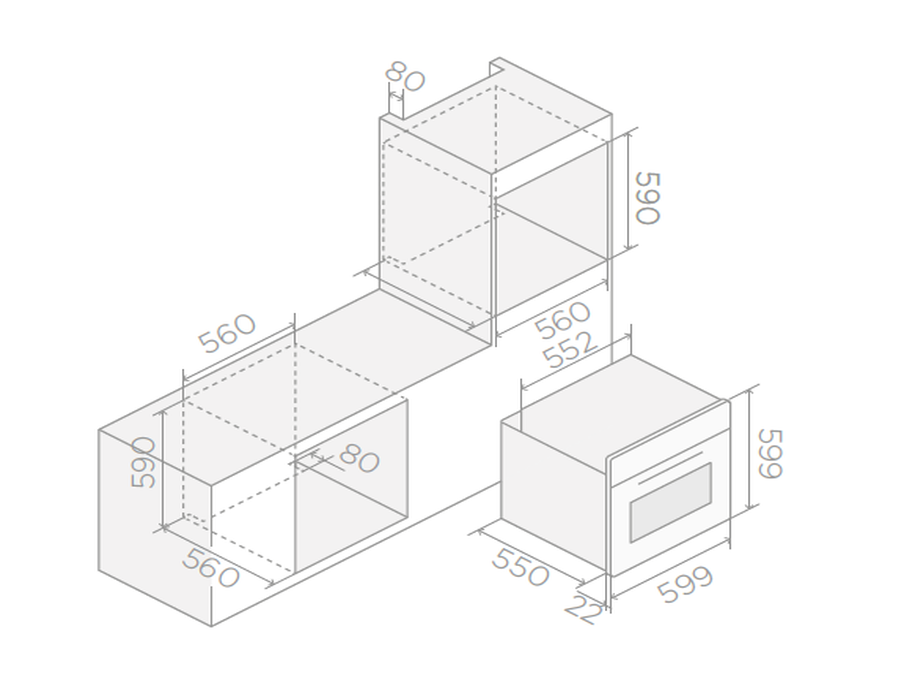 Lò nướng ELICA VIRTUS MULTI 60 TFT