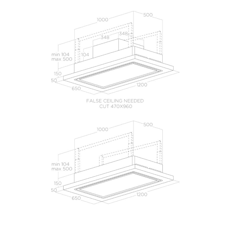 Máy hút mùi âm trần ELICA LULLABY