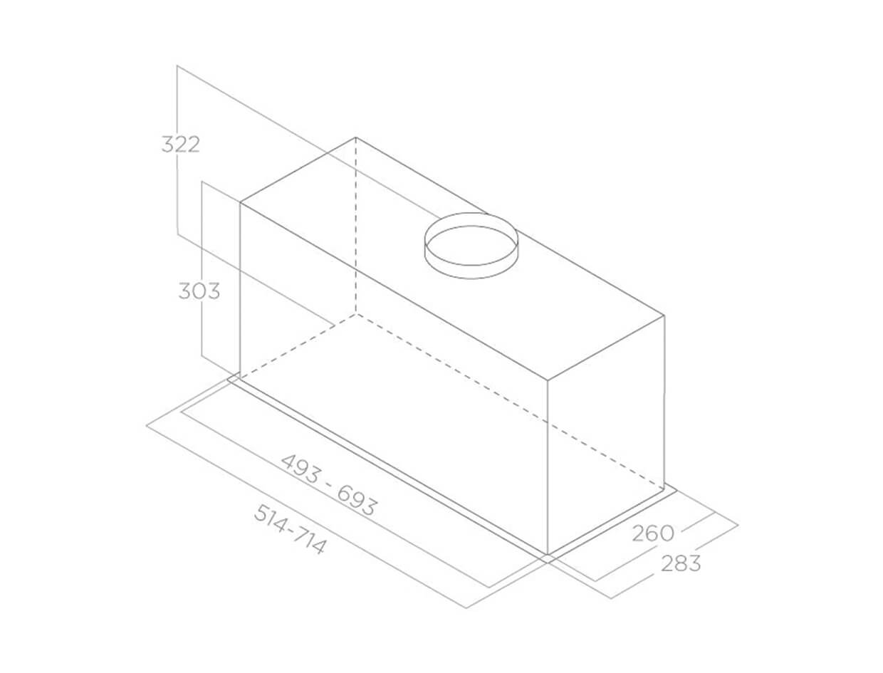 Máy hút mùi âm tủ ELICA LANE MBL/A/72