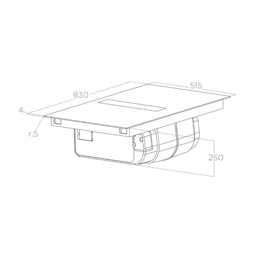 Bếp điện từ kết hợp máy hút mùi ELICA NIKOLATESLA FIT XL RAW BR/A/83