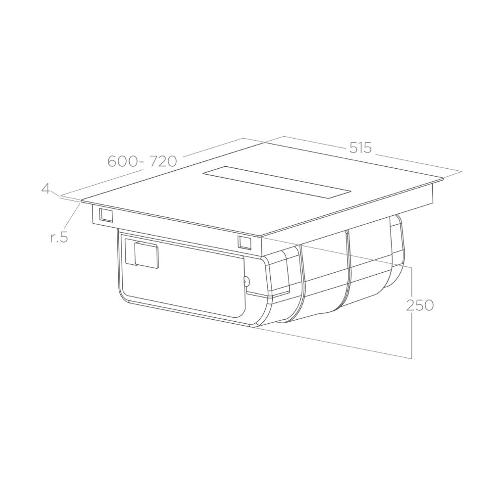 Bếp điện từ kết hợp máy hút mùi ELICA NIKOLATESLA FIT RAW BR/A/72