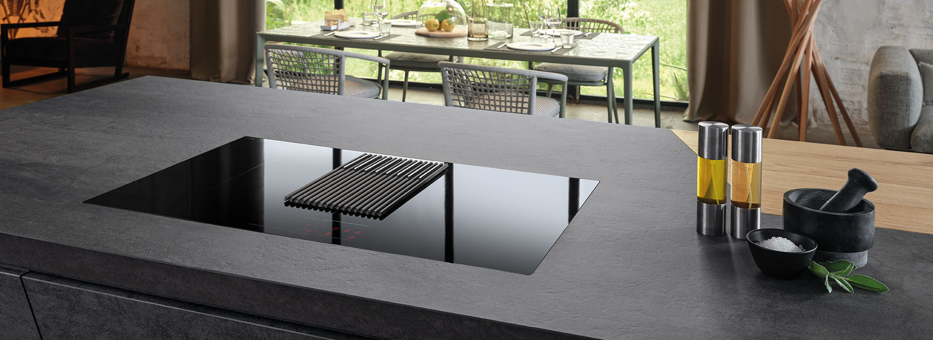 Bếp từ kết hợp hút mùi ELICA NikolaTesla LIBRA