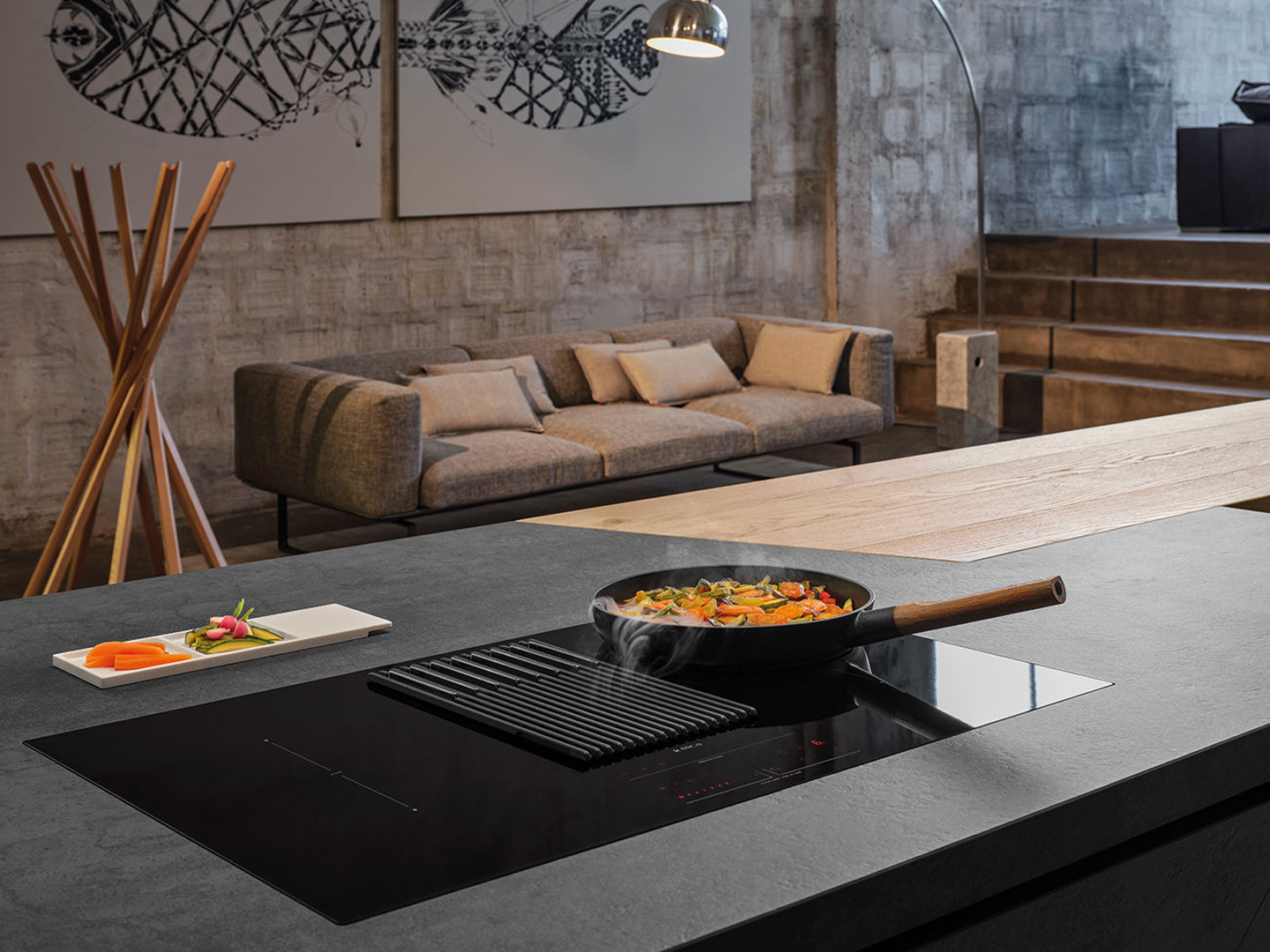 Bếp từ kết hợp hút mùi ELICA NikolaTesla LIBRA