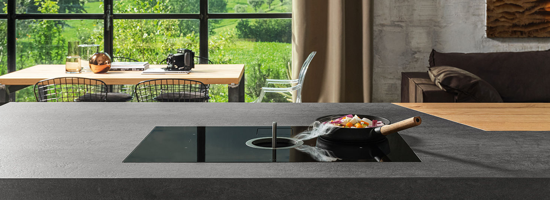 Bếp từ kết hợp hút mùi ELICA NikolaTesla SWITCH