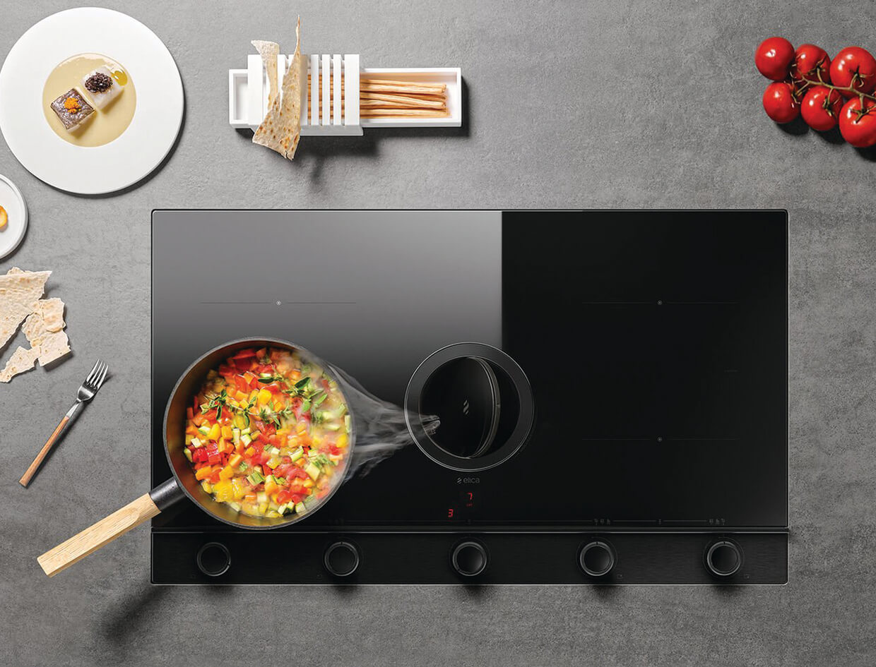 Bếp từ kết hợp hút mùi ELICA NikolaTesla Unplugged