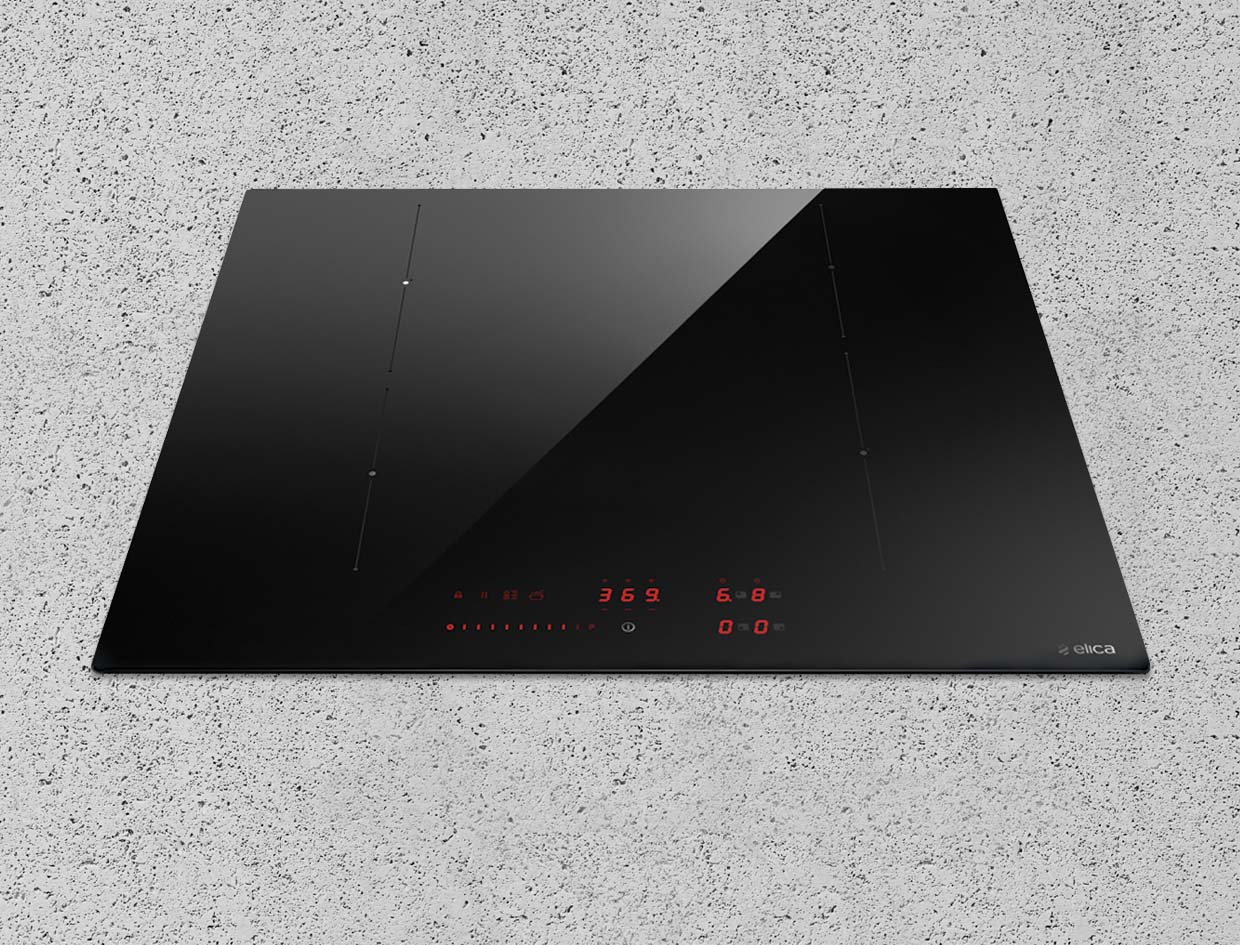 Bếp điện từ  4 vùng nấu (liên vùng) ELICA RATIO 604 PLUS BL