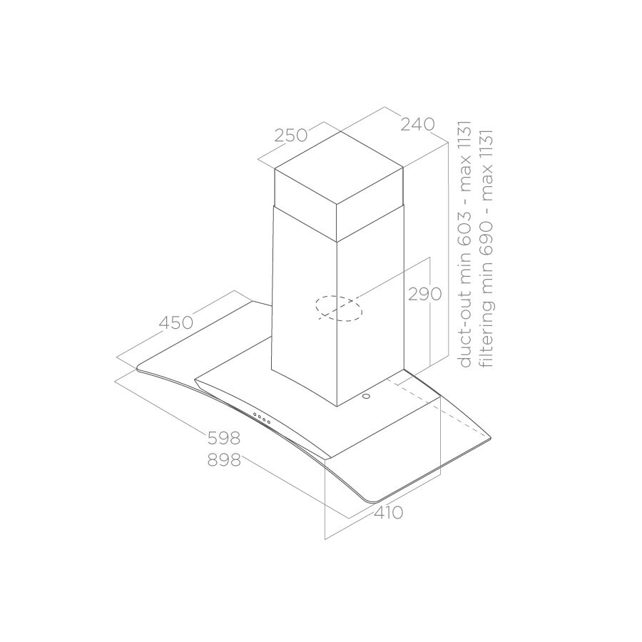 Máy hút mùi áp tường ELICA REEF