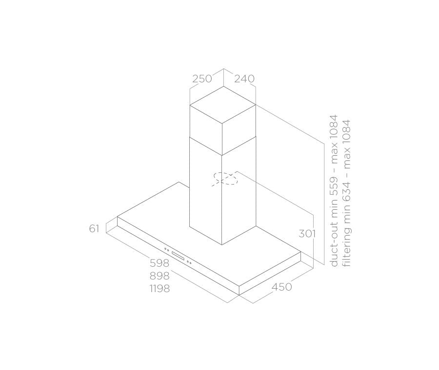 Máy hút mùi áp tường ELICA SPOT PLUS