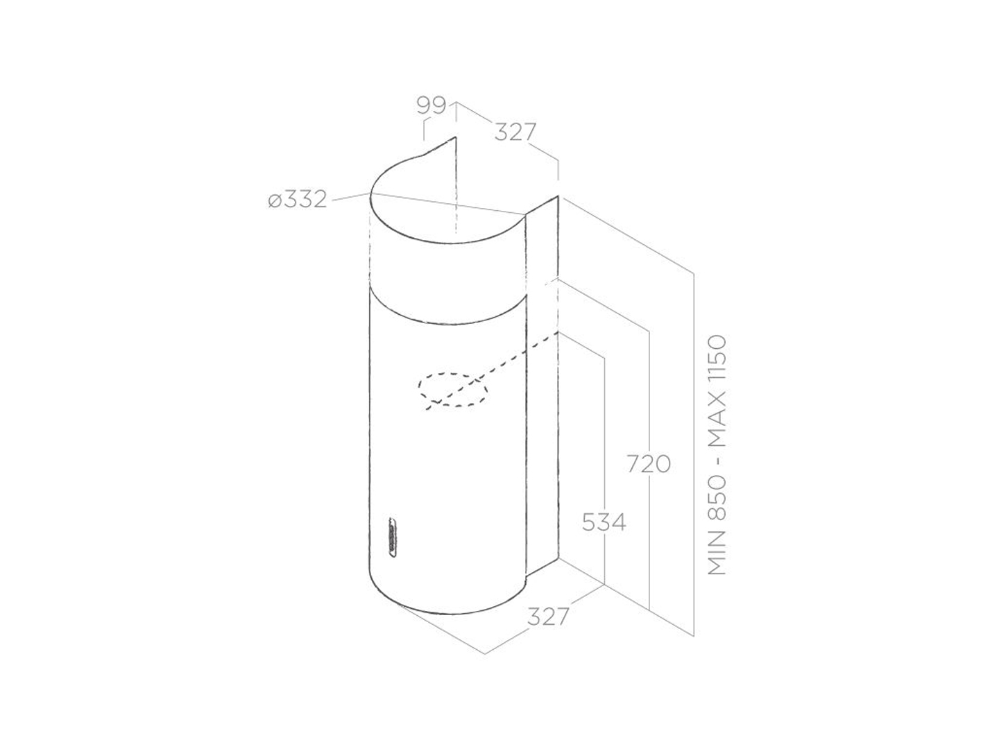 Máy hút mùi áp tường ELICA STONE
