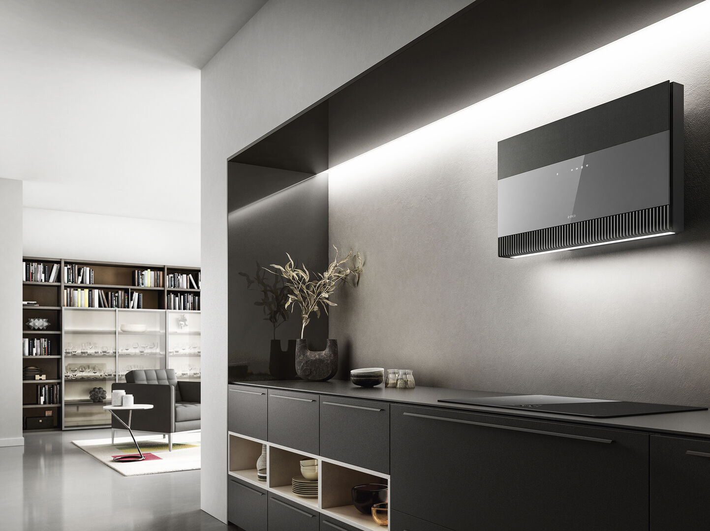 Máy hút mùi áp tường thông minh ELICA SUPER PLAT