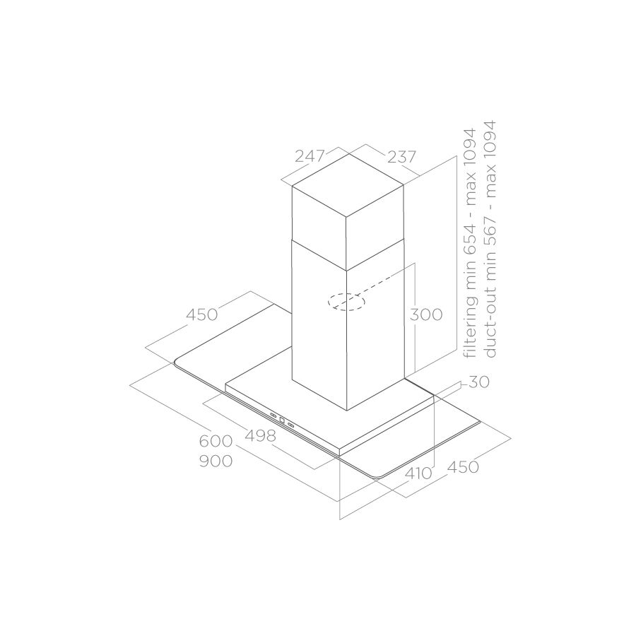 Máy hút mùi áp tường ELICA TRIBE