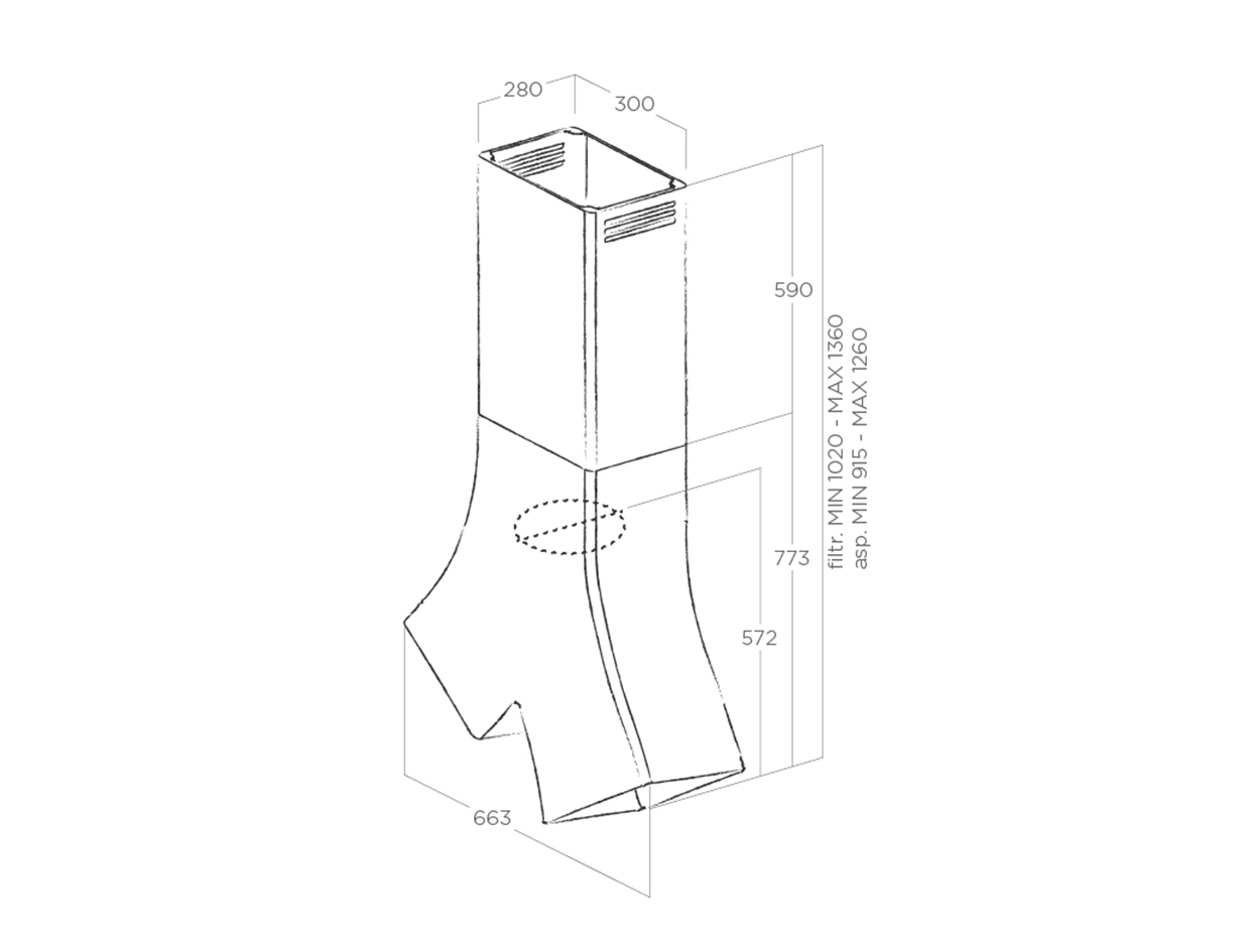 Máy hút mùi đảo ELICA SPOT PLUS ISLAND IX/A/90