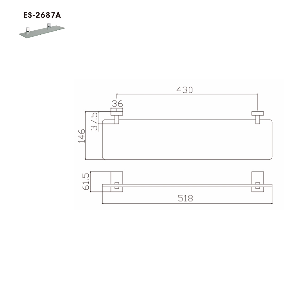 Kệ kính Esslinger ES-2687