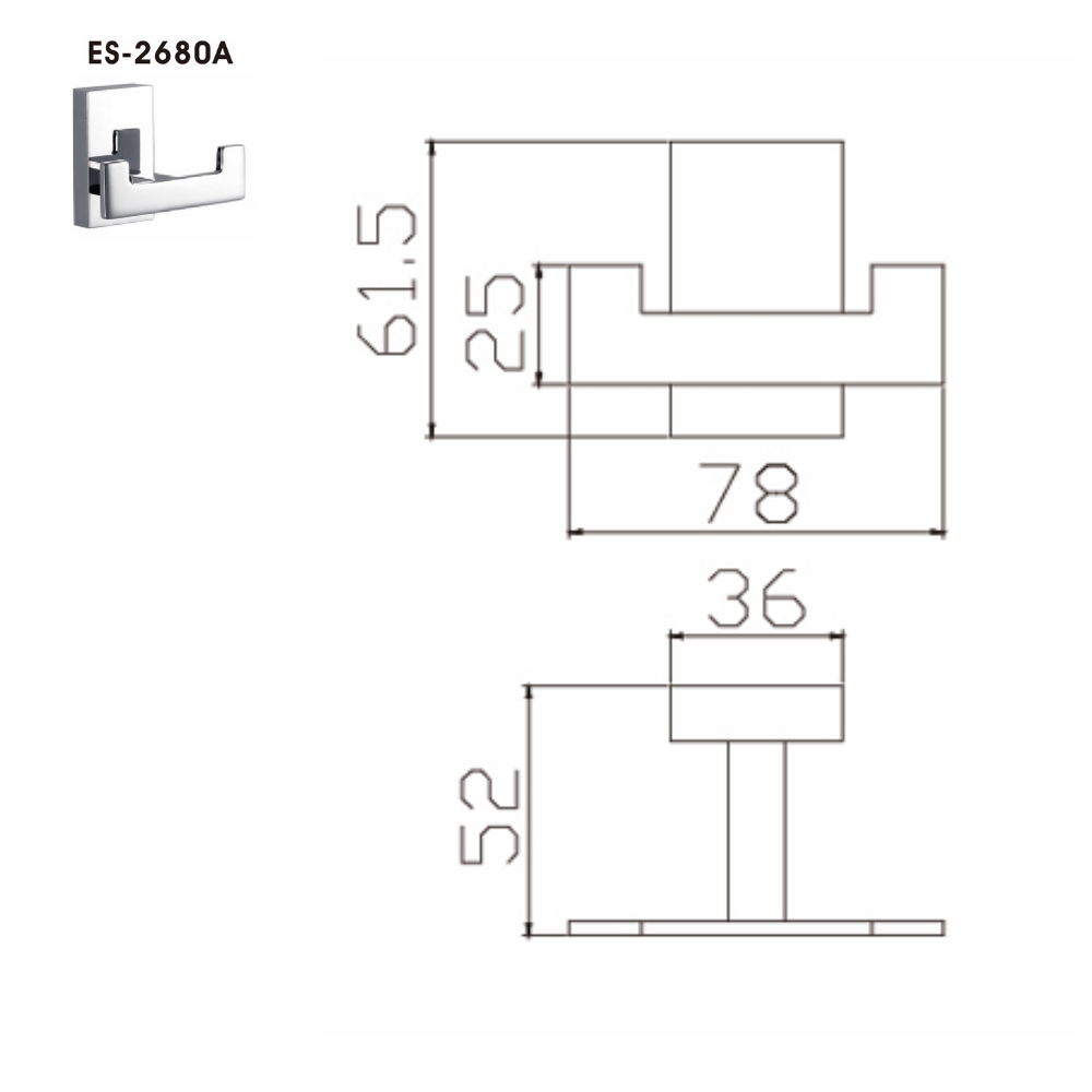 Móc áo đôi Esslinger ES-2680