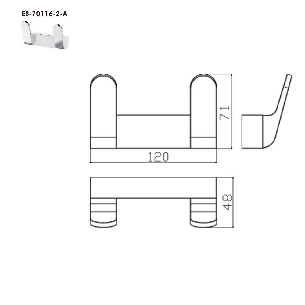 Móc áo đôi Esslinger ES-70116-2