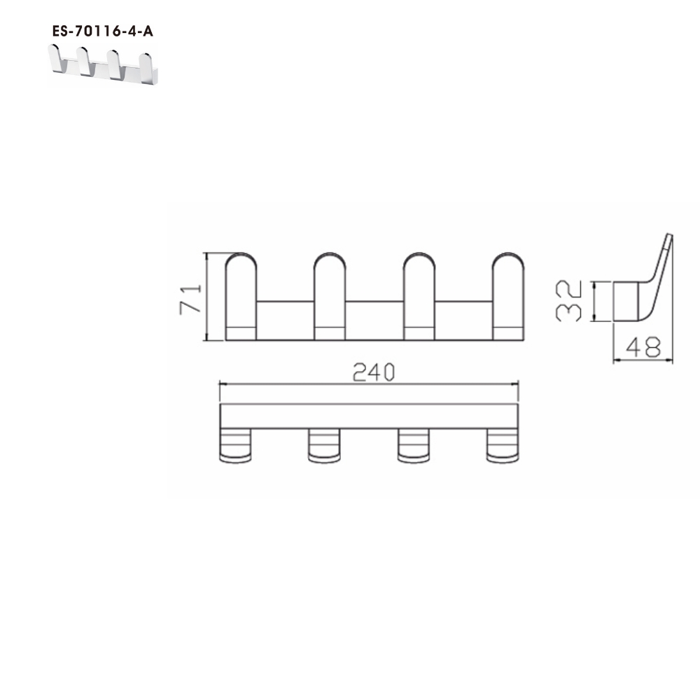Móc áo Esslinger ES-70116-4