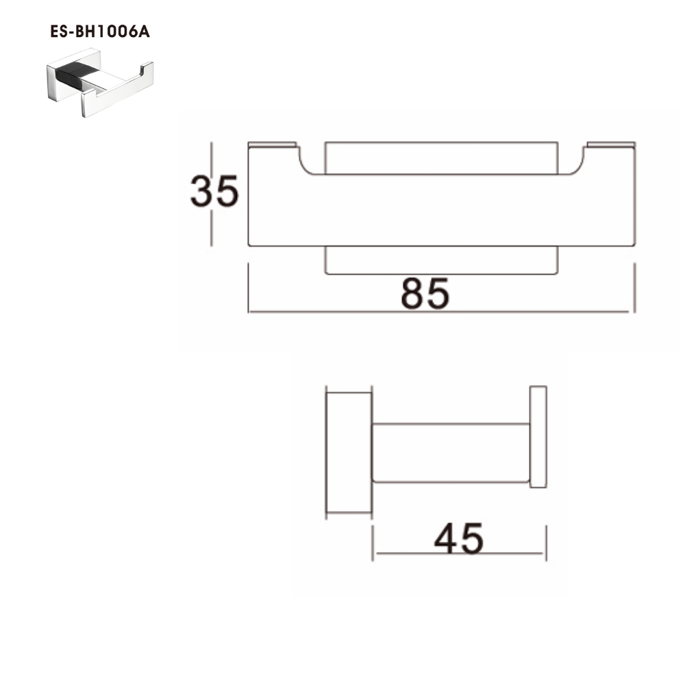 Móc áo đôi Esslinger ES-BH1006