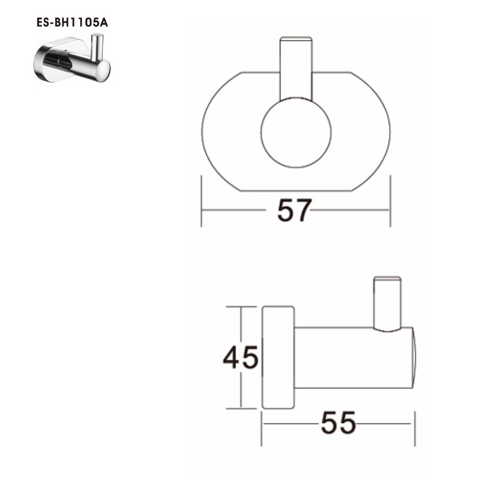 Móc áo đơn Esslinger ES-BH1105