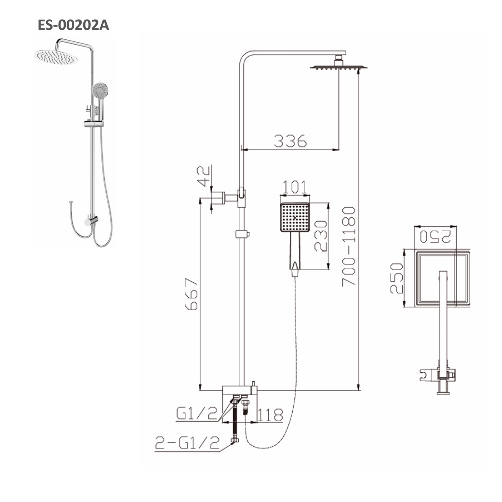 Sen cây tắm đứng Esslinger ES-00202A