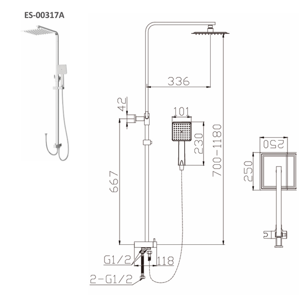 Sen cây tắm đứng Esslinger ES-00317A