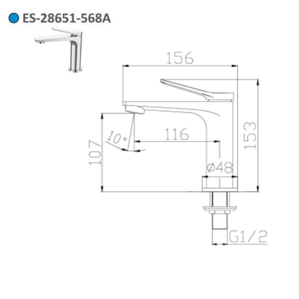Vòi lavabo lạnh Esslinger ES-28651-568A
