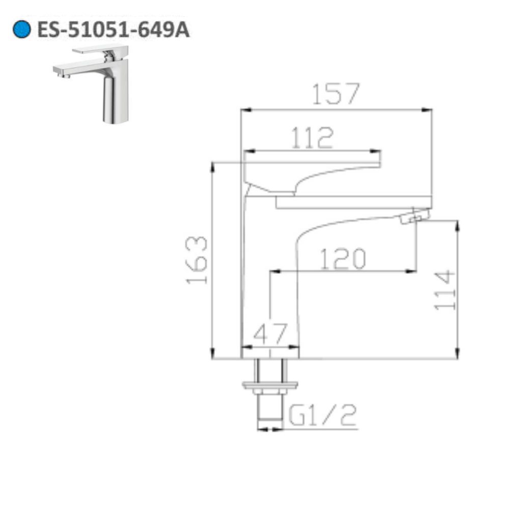 Vòi lavabo lạnh Esslinger ES-51051-649A