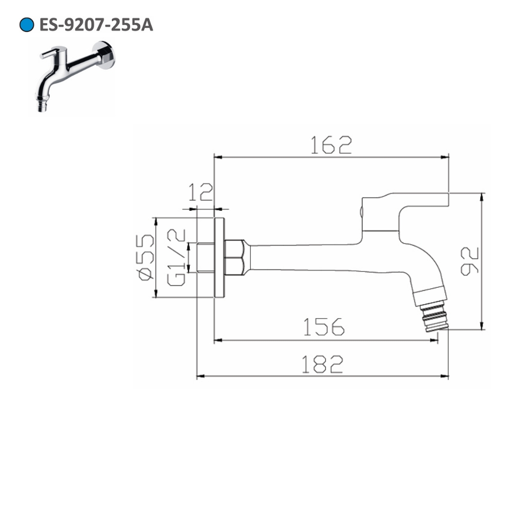 Vòi hồ gắn tường Esslinger ES-9207-255A