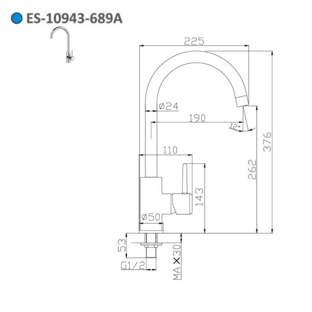 Vòi bếp lạnh Esslinger ES-10943-689A